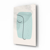 Abstract Shapes Glass Wall Art.